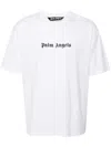 Palm Angels White Short-sleeved T-shirt With Monogram Pa Embroidery In White