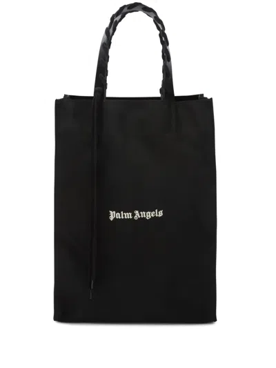 Palm Angels Logo-print Tote Bag In Black