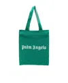 Palm Angels Logo-print Tote Bag In Green