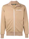 Palm Angels Logo-print Track Jacket In Beige White