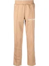 Palm Angels Logo-print Track Pants In Beige White