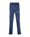 Palm Angels Logo-print Side-stripe Track Pants In Blue