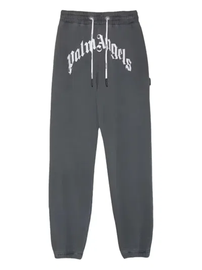 Palm Angels Logo-print Track Pants In Gray