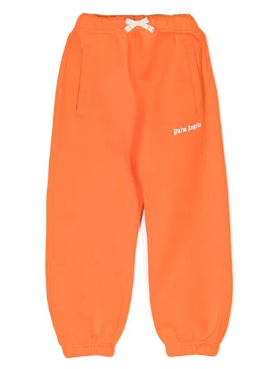Palm Angels Kids' Logo-print Track Pants In Orange