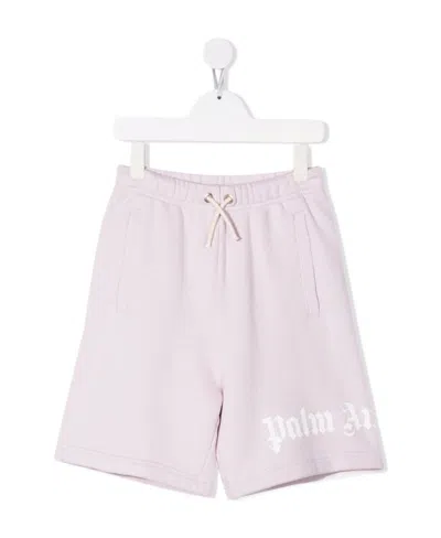 Palm Angels Logo-print Track Shorts In Purple