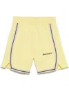Palm Angels Logo-print Track Shorts In Yellow