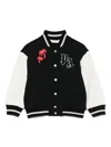 Palm Angels Logo-print Varsity Jacket In Black