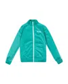 Palm Angels Logo-print Zipped Track Jacket In Green