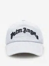 Palm Angels Logo Embroidered Baseball Cap In Grey