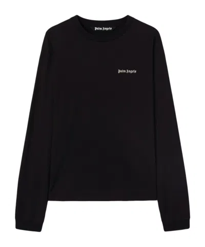 PALM ANGELS PALM ANGELS LOGO PRINTED CREWNECK SWEATSHIRT