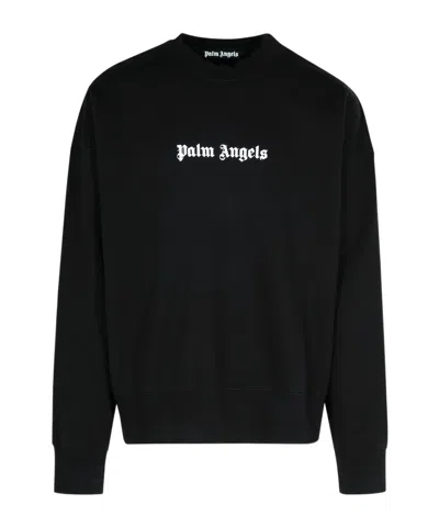 PALM ANGELS PALM ANGELS LOGO PRINTED CREWNECK SWEATSHIRT