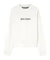 Palm Angels "classic Logo" Merino Wool And Cashmere Sweater In White