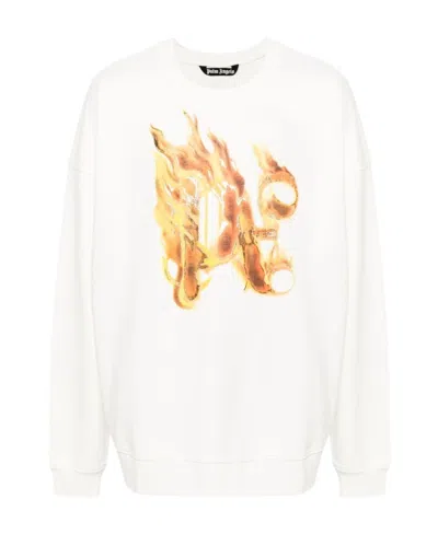 PALM ANGELS PALM ANGELS LOGO PRINTED CREWNECK SWEATSHIRT