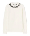 Palm Angels Logo-print Cotton Sweatshirt In White