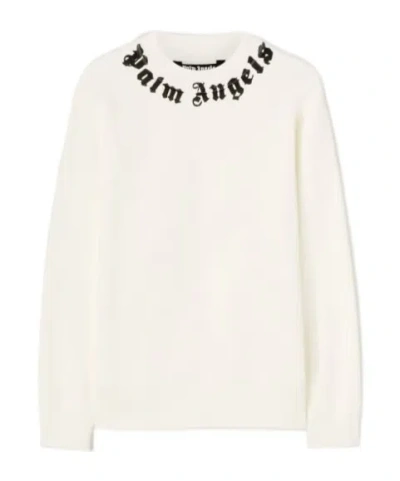 PALM ANGELS PALM ANGELS LOGO PRINTED CREWNECK SWEATSHIRT
