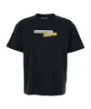 Palm Angels Paxlatimes Black Cotton T-shirt In Blue