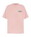 Palm Angels Logo Printed Crewneck T-shirt In Pink