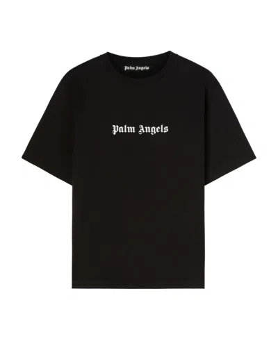 PALM ANGELS PALM ANGELS LOGO PRINTED CREWNECK T-SHIRT