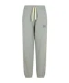 Palm Angels Jogger Grey Cotton Pants In Gray