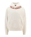 Palm Angels Logo-printed Drop Shoulder Hoodie In White