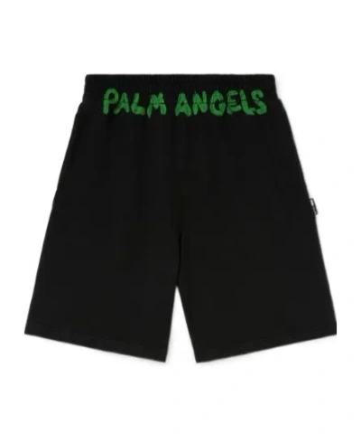 PALM ANGELS PALM ANGELS LOGO-PRINTED ELASTICATED WAIST TRACK SHORTS