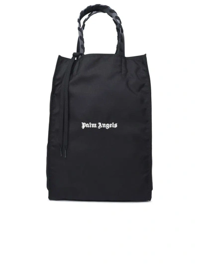 Palm Angels Logo Printed Lace In Black