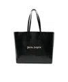 Palm Angels Logo Printed Large Tote Bag In Black