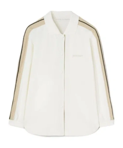 Palm Angels Classic Logo Shirt In Beige