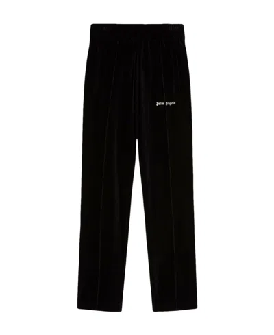 Palm Angels Logo Printed Straight Leg Pants In Black
