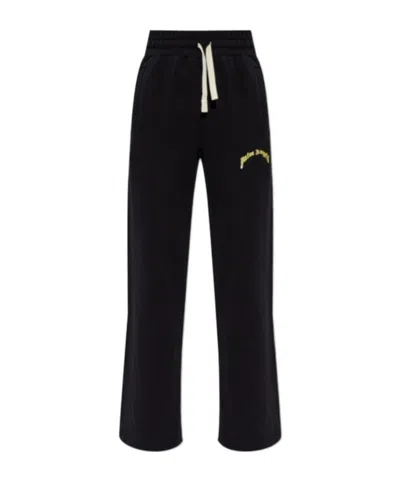 Palm Angels Logo Printed Sweatpants In Black