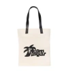 Palm Angels Logo Printed Tote Bag In White