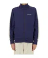 Palm Angels Track Jacket With Zipper In Blue