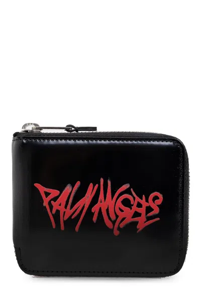 Palm Angels Logo-print Cardholder In Black