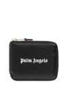 Palm Angels Classic Logo Zip Around In Black/white