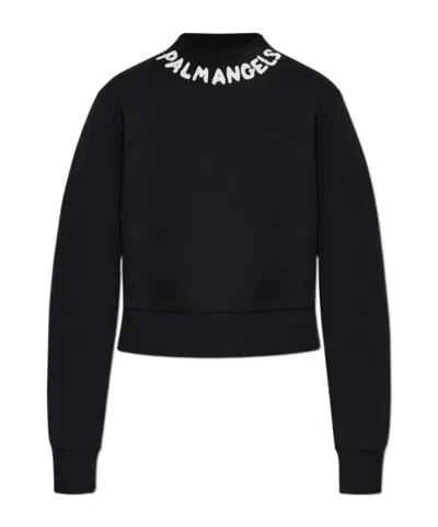Palm Angels Logo Pullover In Black