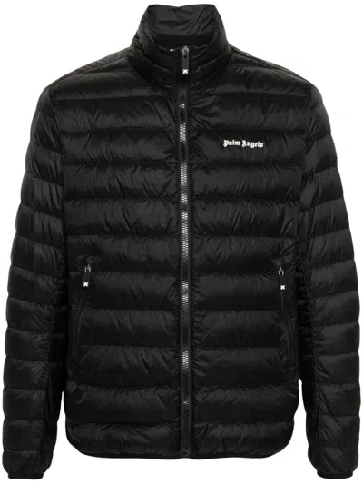 PALM ANGELS LOGO QUILTED DOWN JACKET