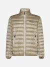 Palm Angels Quilted Down Jacket In Beige,black