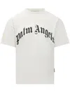 Palm Angels Regular Logo T-shirt Short Sleeves In White