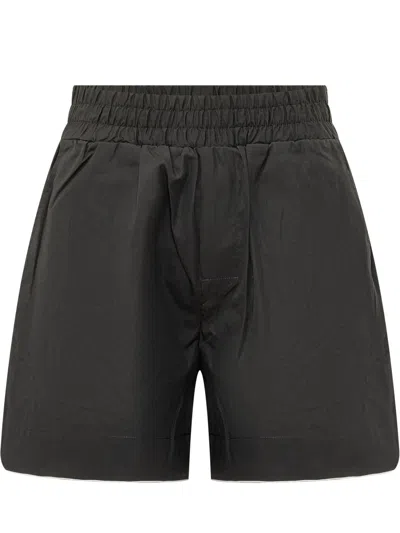 Palm Angels Logo Regular Mini Shorts In Neutral