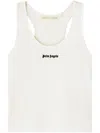 Palm Angels Logo-embroidered Ribbed Tank Top