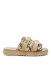 Palm Angels X Suicoke Moto-p Touch-strap Slides In Beige
