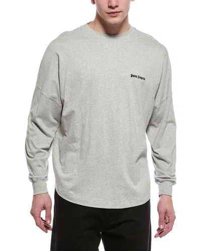 Palm Angels Logo Shirt In Gray