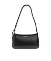 Palm Angels Georgina Shoulder Bag In Black Leather In Black