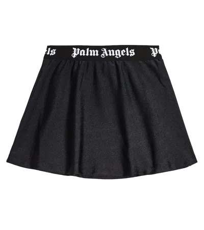 Palm Angels Kids' Logo Skirt In Black