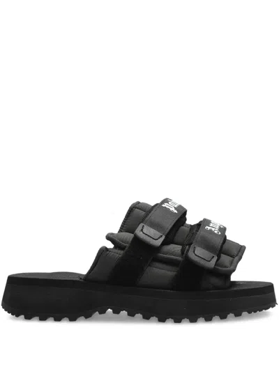 Palm Angels Logo Slides In Black