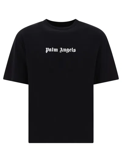 Palm Angels "logo Slim" T-shirt In Black
