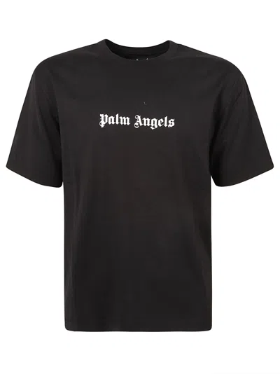 Palm Angels Logo Slim T-shirt In Black/white