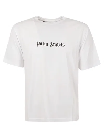 Palm Angels Logo Slim T-shirt In White/black