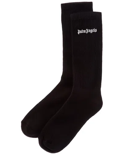 Palm Angels Logo Socks In Black