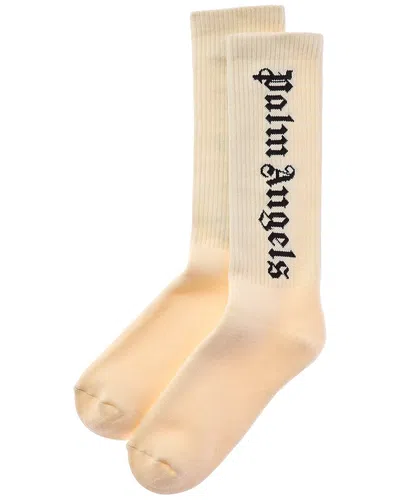 Palm Angels Logo Socks In Neutral